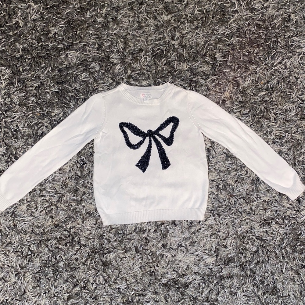 Girls White Sweater Size M 7/8